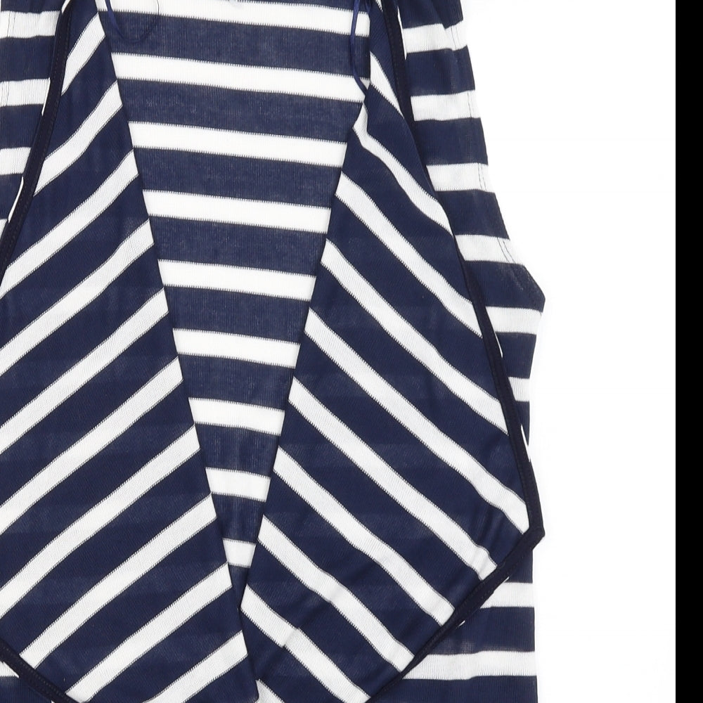 Dorothy Perkins Womens Blue Striped  Vest Jumper Size M