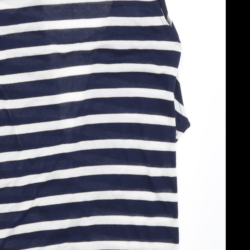 Dorothy Perkins Womens Blue Striped  Vest Jumper Size M