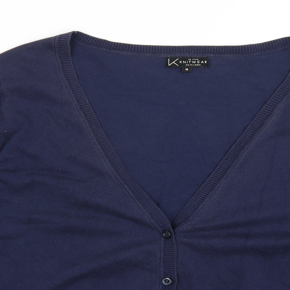 New Look Womens Blue   Cardigan Jumper Size 18