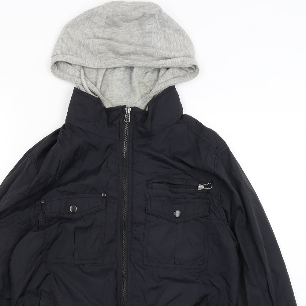 New Look Mens Black   Rain Coat Coat Size XS