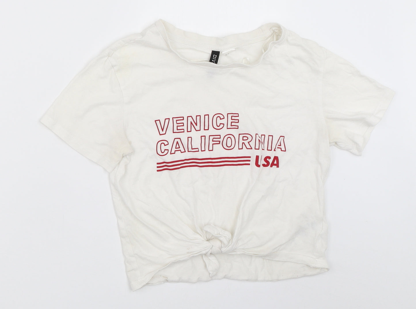 H&M Womens White   Basic T-Shirt Size XS