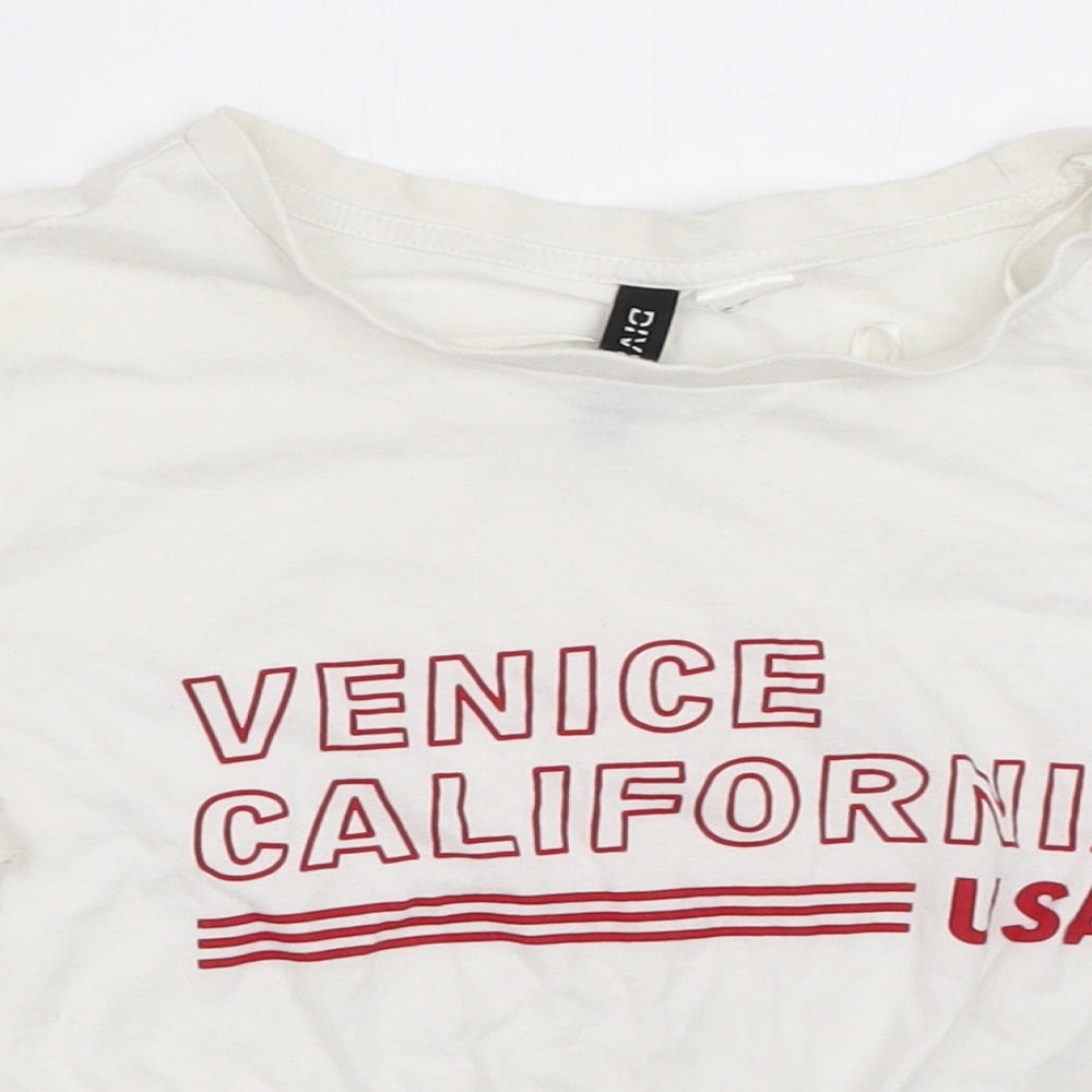 H&M Womens White   Basic T-Shirt Size XS