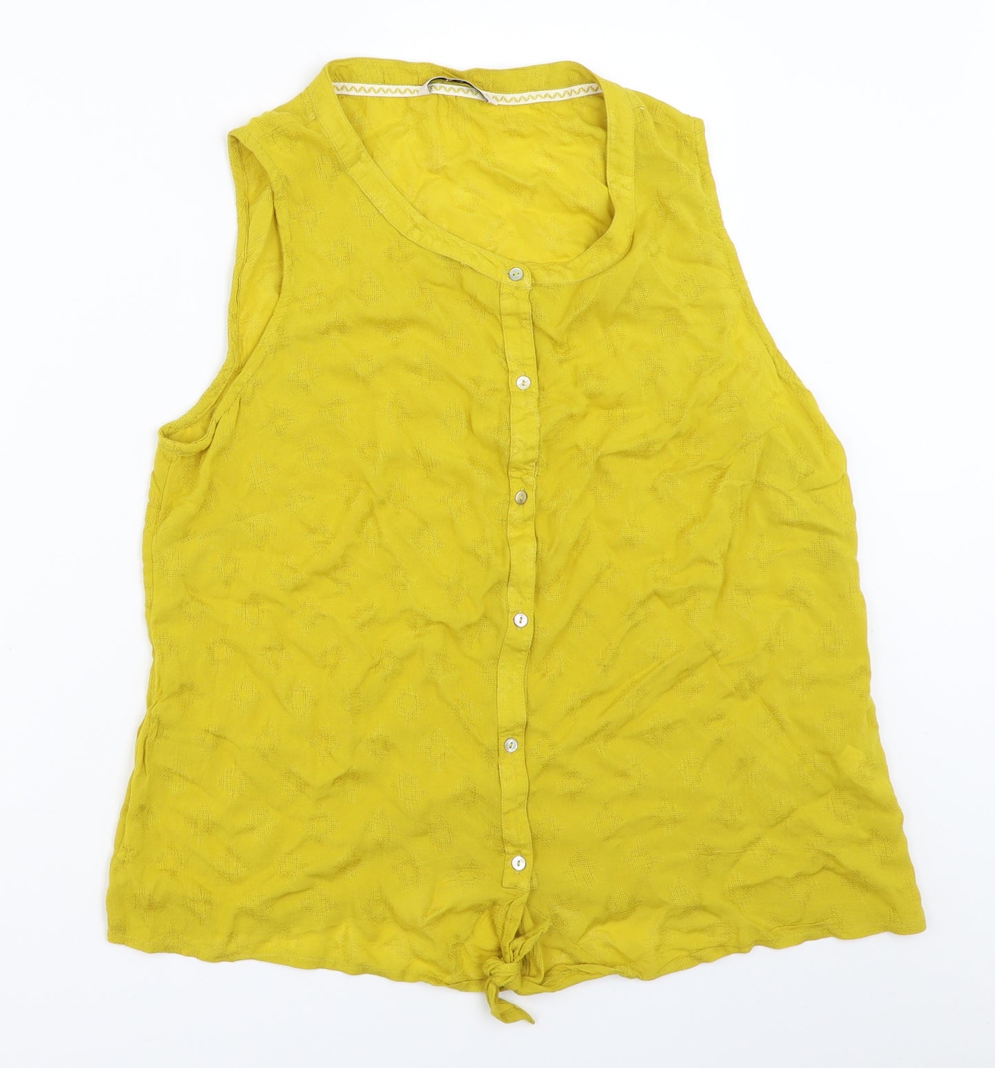 TU Womens Yellow   Basic Button-Up Size 16