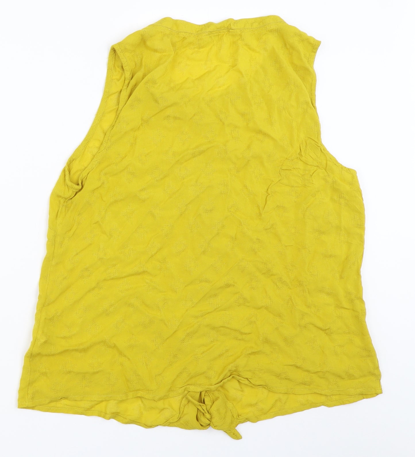 TU Womens Yellow   Basic Button-Up Size 16