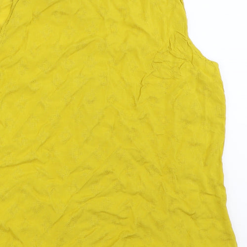TU Womens Yellow   Basic Button-Up Size 16