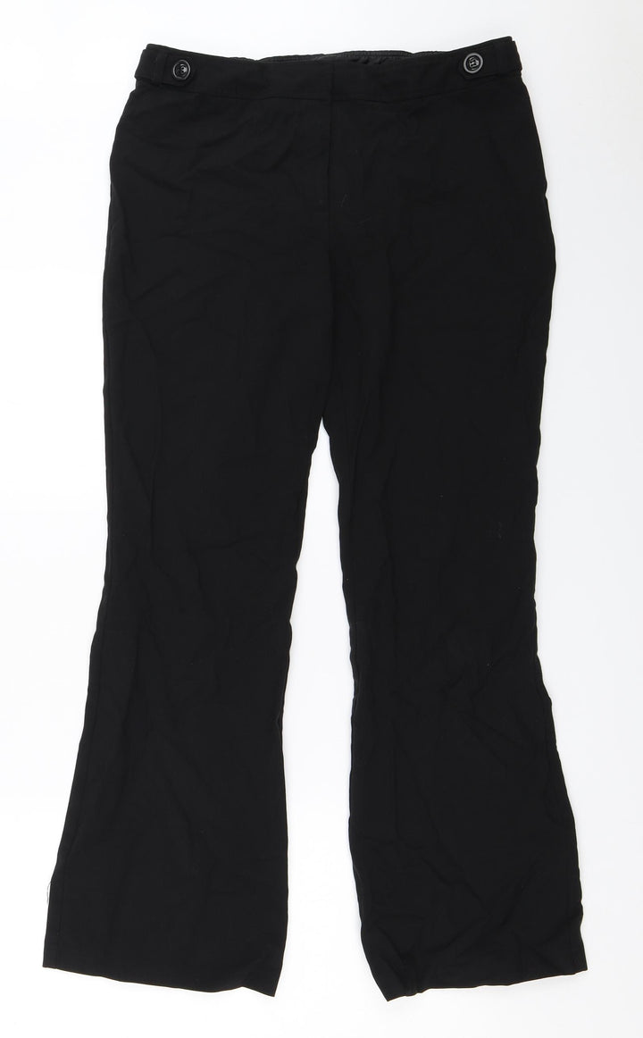 Dunnes Stores Womens Black Trousers Size 10 L30 in
