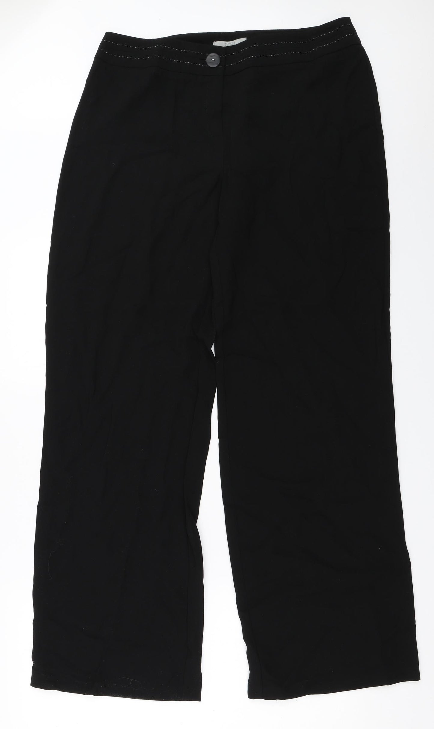Marks and Spencer Womens Black   Trousers  Size 14 L32 in