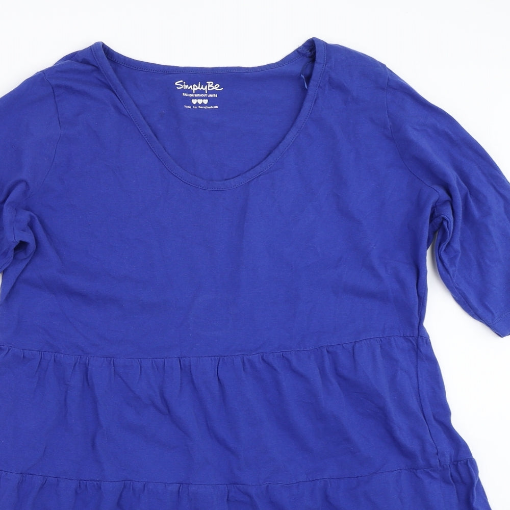 Simply Be Womens Blue   Fit & Flare  Size 14