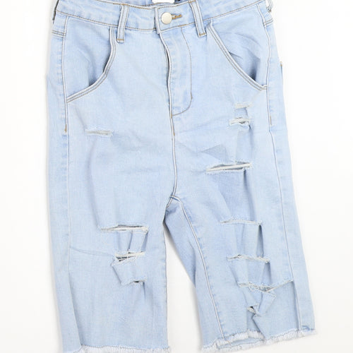 Lasula Womens Blue  Denim Cut-Off Shorts Size 6