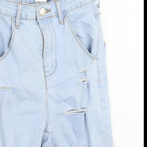 Lasula Womens Blue  Denim Cut-Off Shorts Size 6