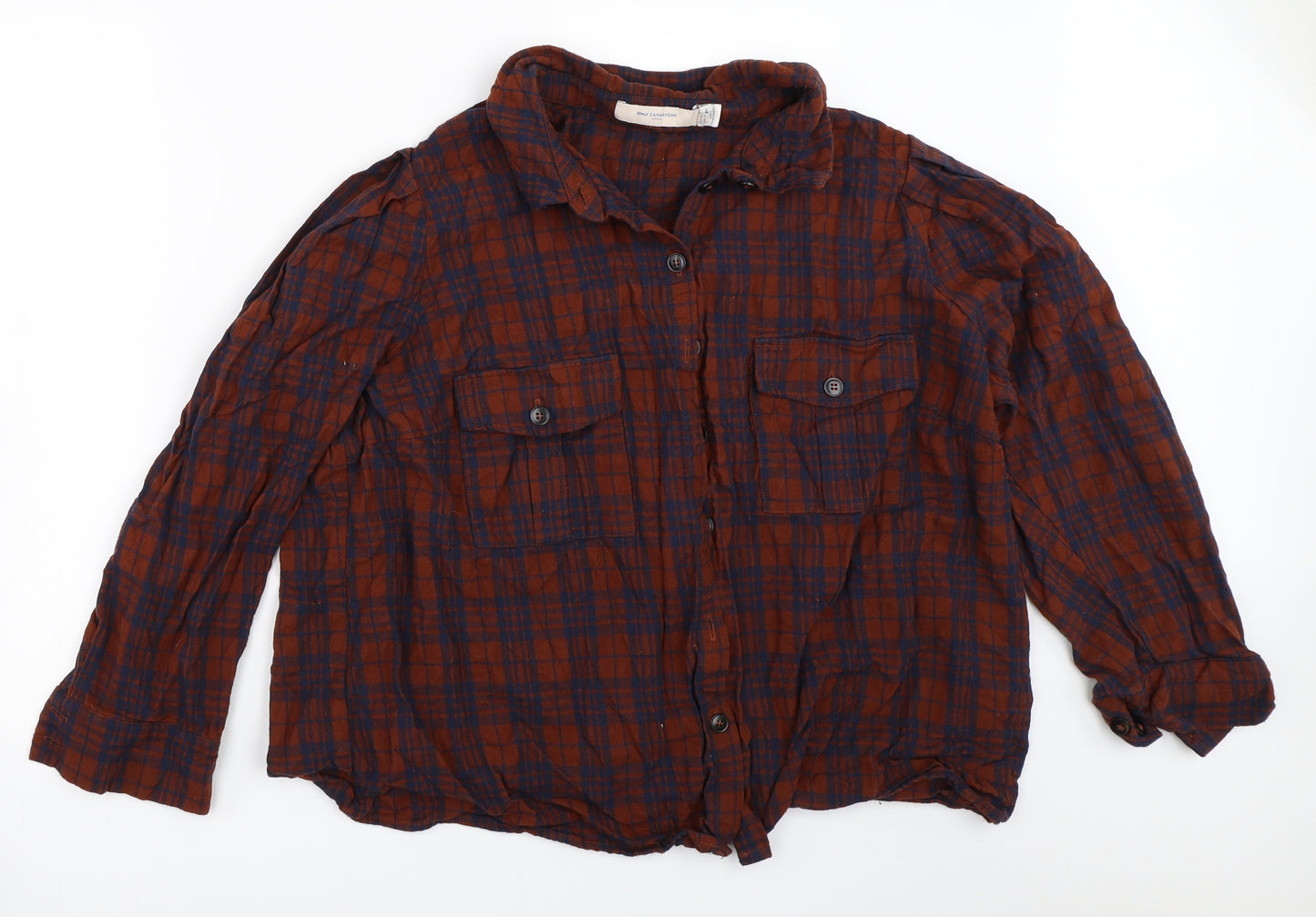 Only Carmakoma Womens Brown   Basic Button-Up Size 22