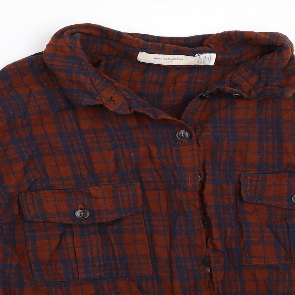 Only Carmakoma Womens Brown   Basic Button-Up Size 22