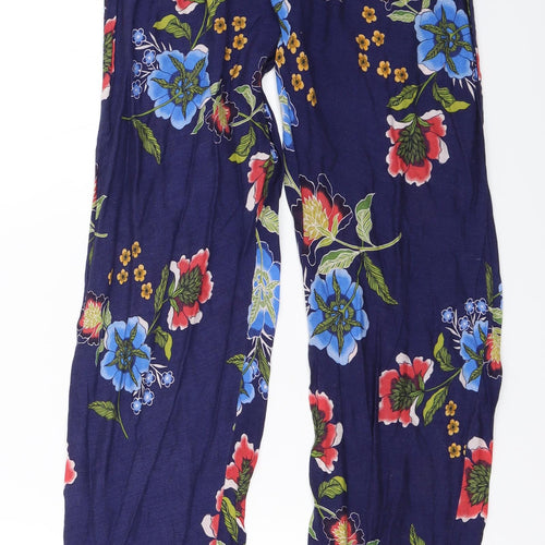 ASOS Womens Blue Floral  Top Pyjama Pants Size 6