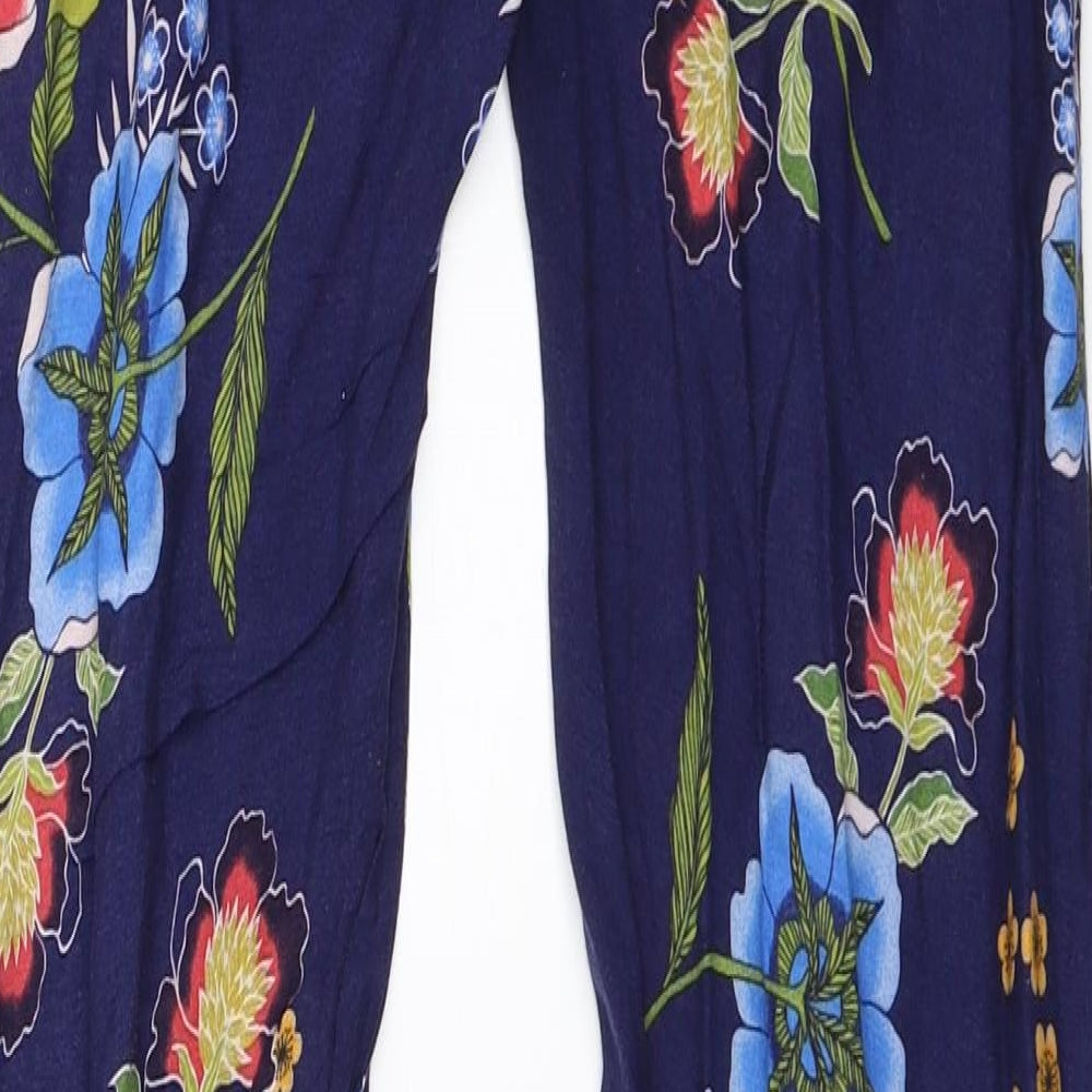 ASOS Womens Blue Floral  Top Pyjama Pants Size 6