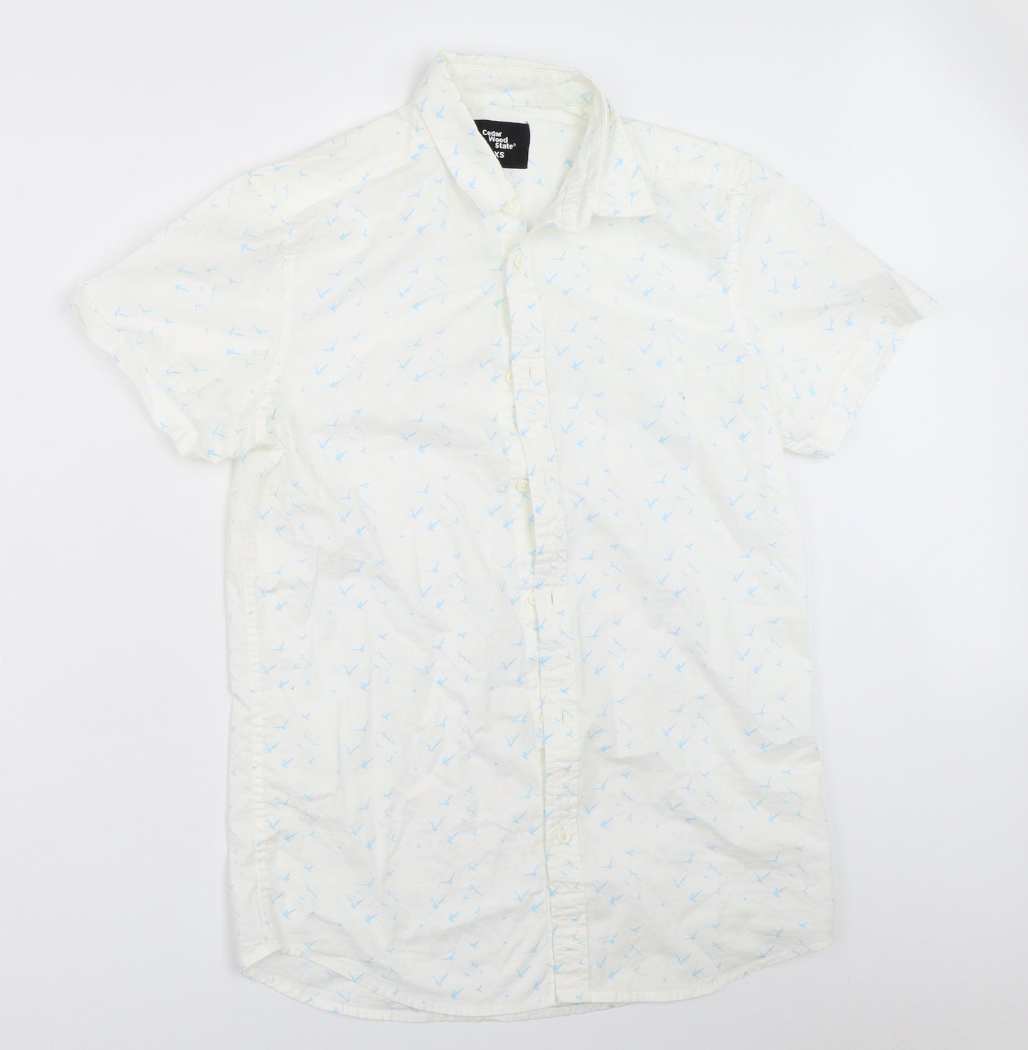 Cedar Wood State Mens White    Button-Up Size XS