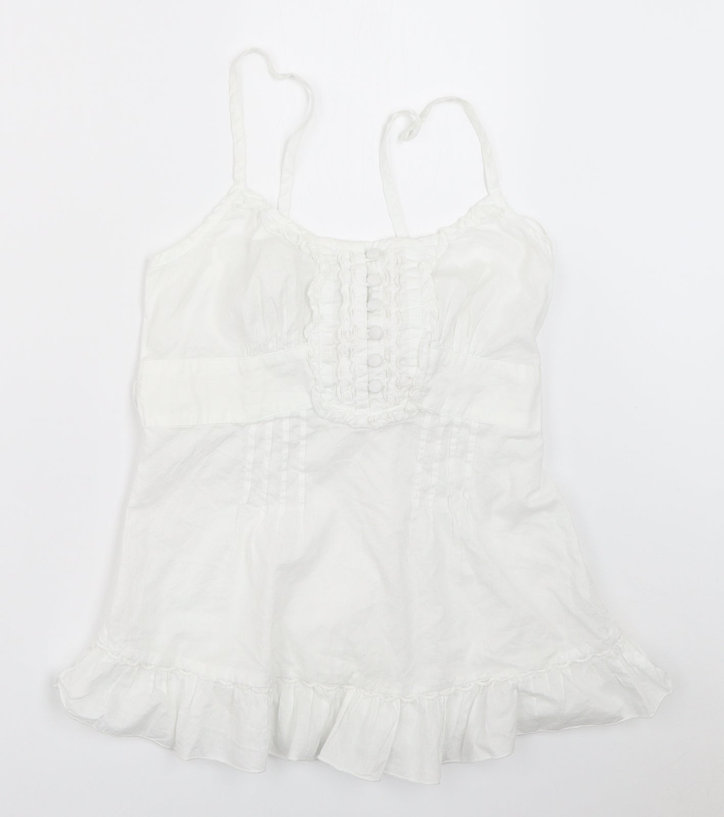 New Look Womens White   Camisole Blouse Size 10