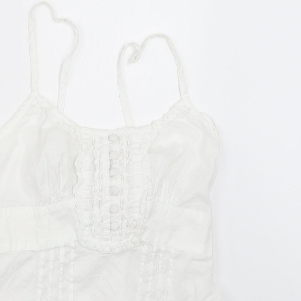 New Look Womens White   Camisole Blouse Size 10