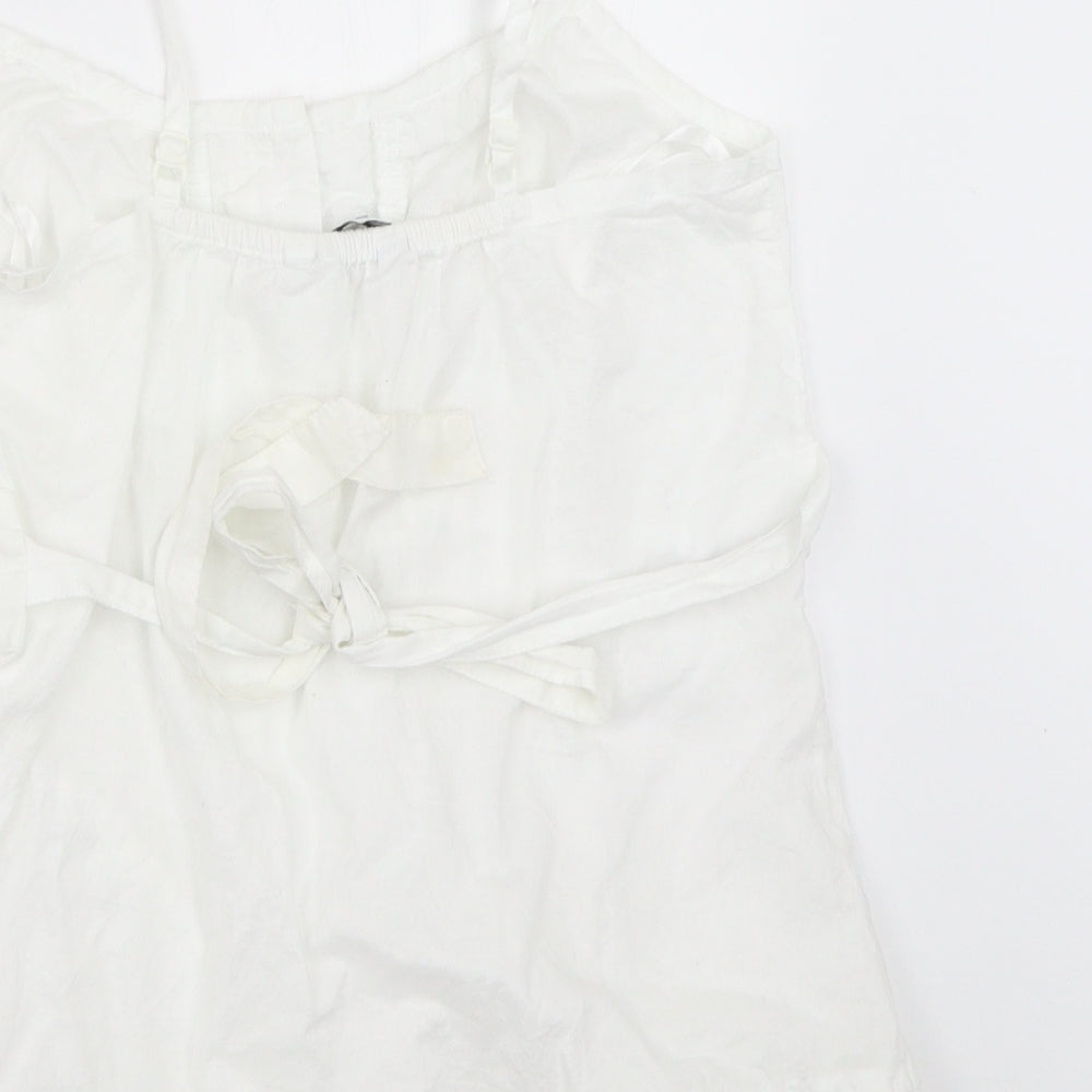 New Look Womens White   Camisole Blouse Size 10