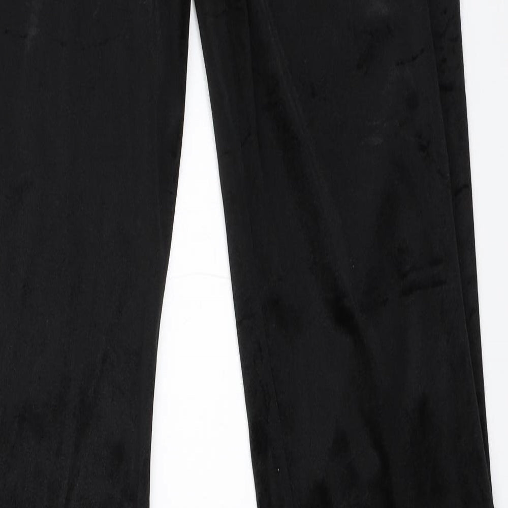 Misspap Womens Black  Velour Trousers  Size 26 in L34 in