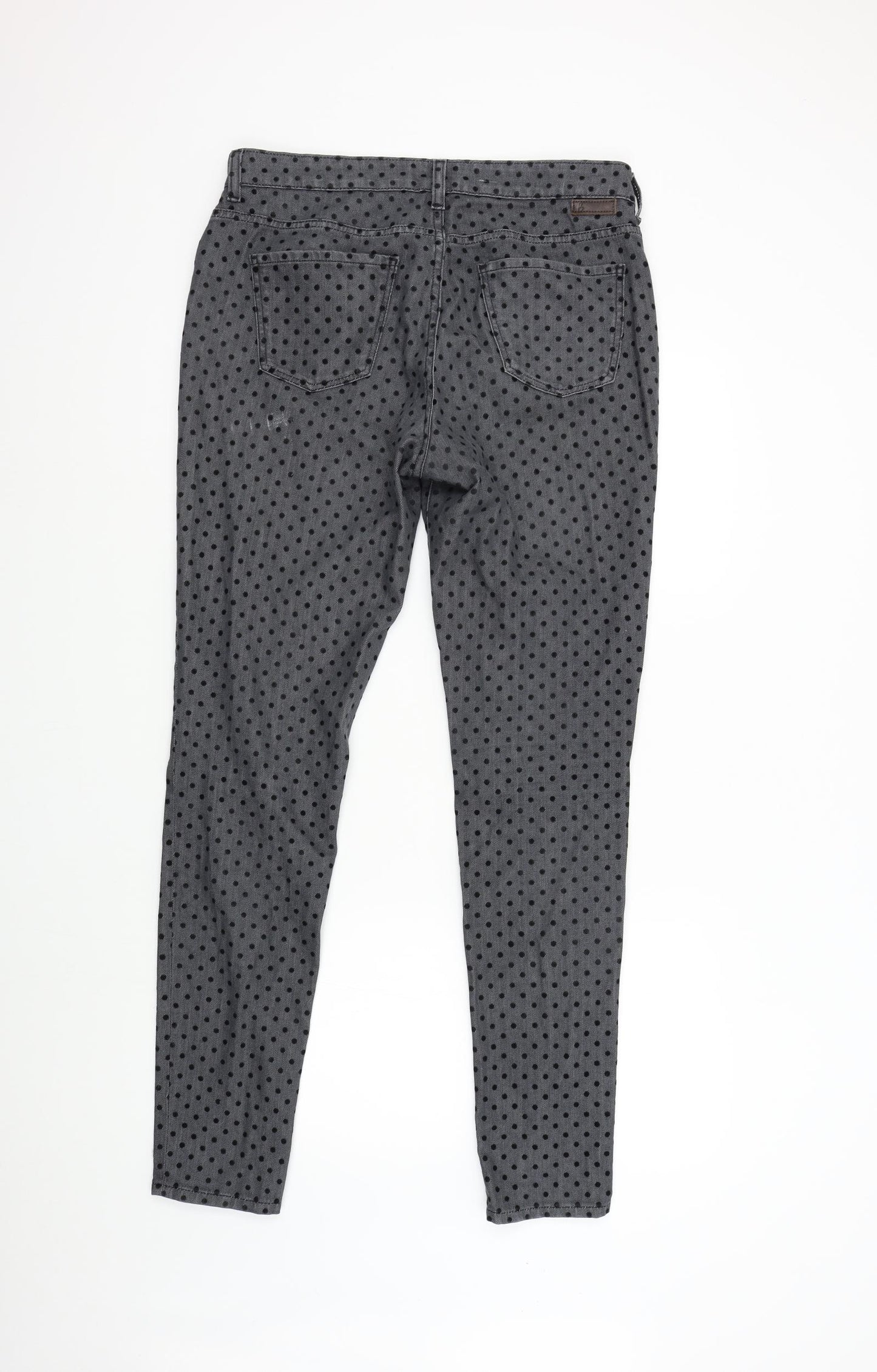 Boden Womens Grey Polka Dot  Skinny Jeans Size 14 L32 in