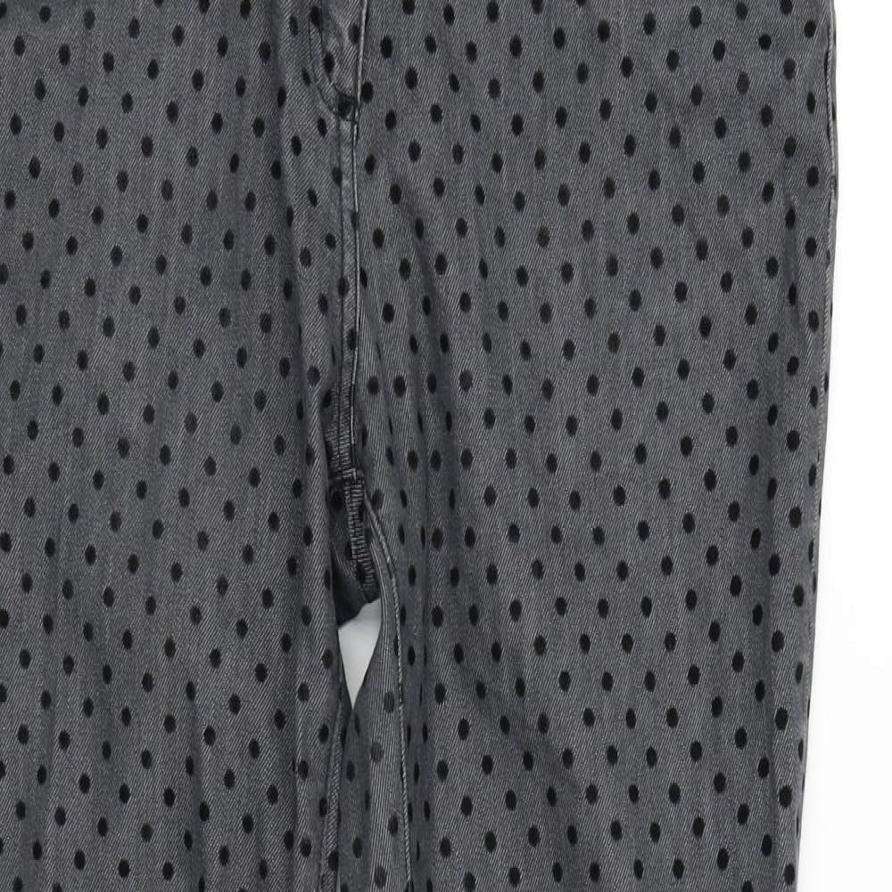 Boden Womens Grey Polka Dot  Skinny Jeans Size 14 L32 in