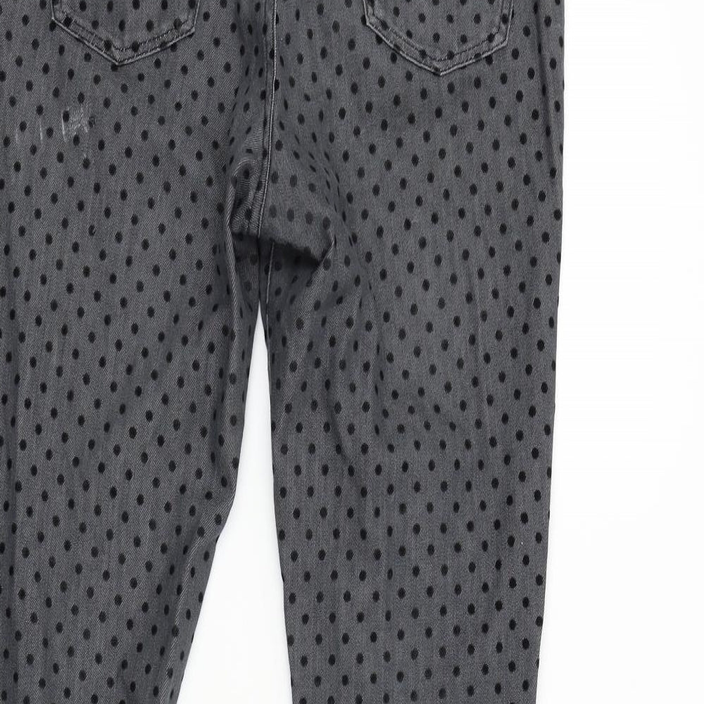 Boden Womens Grey Polka Dot  Skinny Jeans Size 14 L32 in
