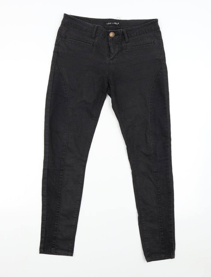 Love Label Womens Black Skinny Jeans Size 12 L28 in
