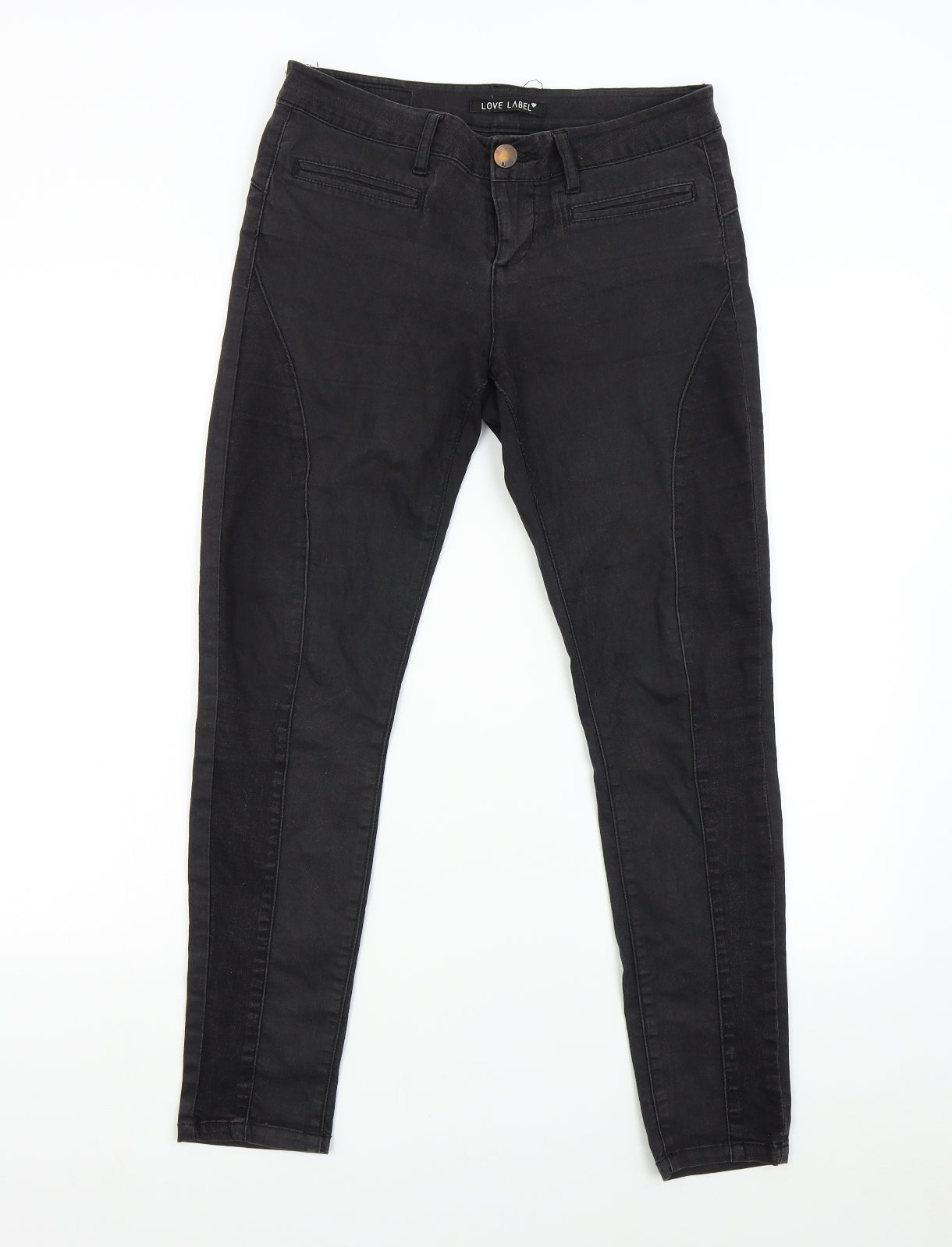 Love Label Womens Black   Skinny Jeans Size 12 L28 in