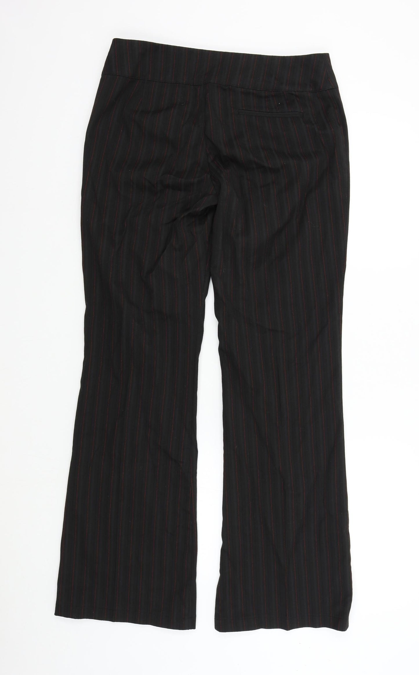 NEXT Womens Black Striped  Trousers  Size 12 L31 in