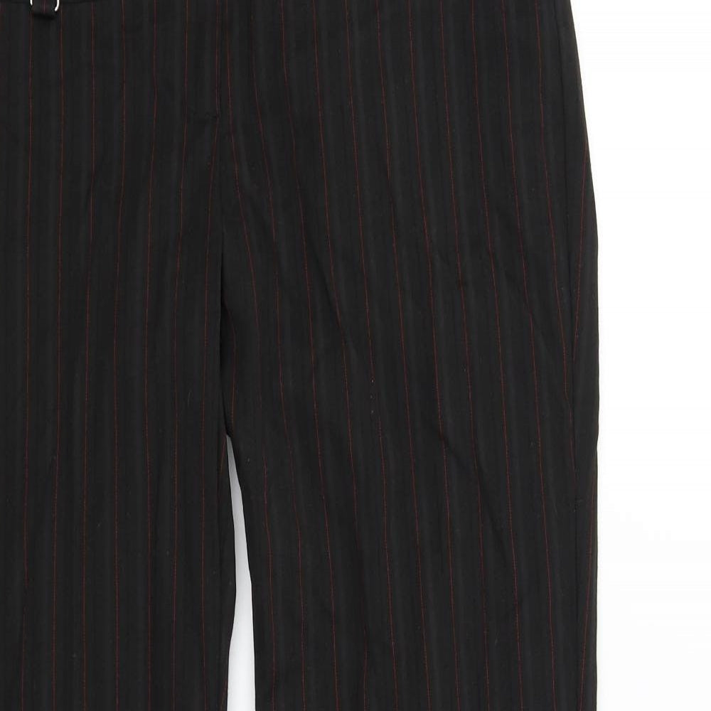 NEXT Womens Black Striped  Trousers  Size 12 L31 in