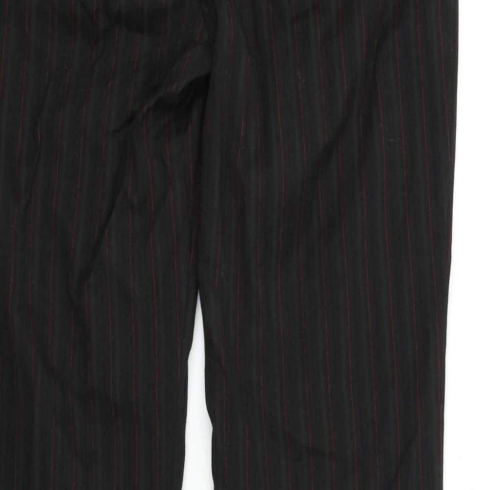 NEXT Womens Black Striped  Trousers  Size 12 L31 in