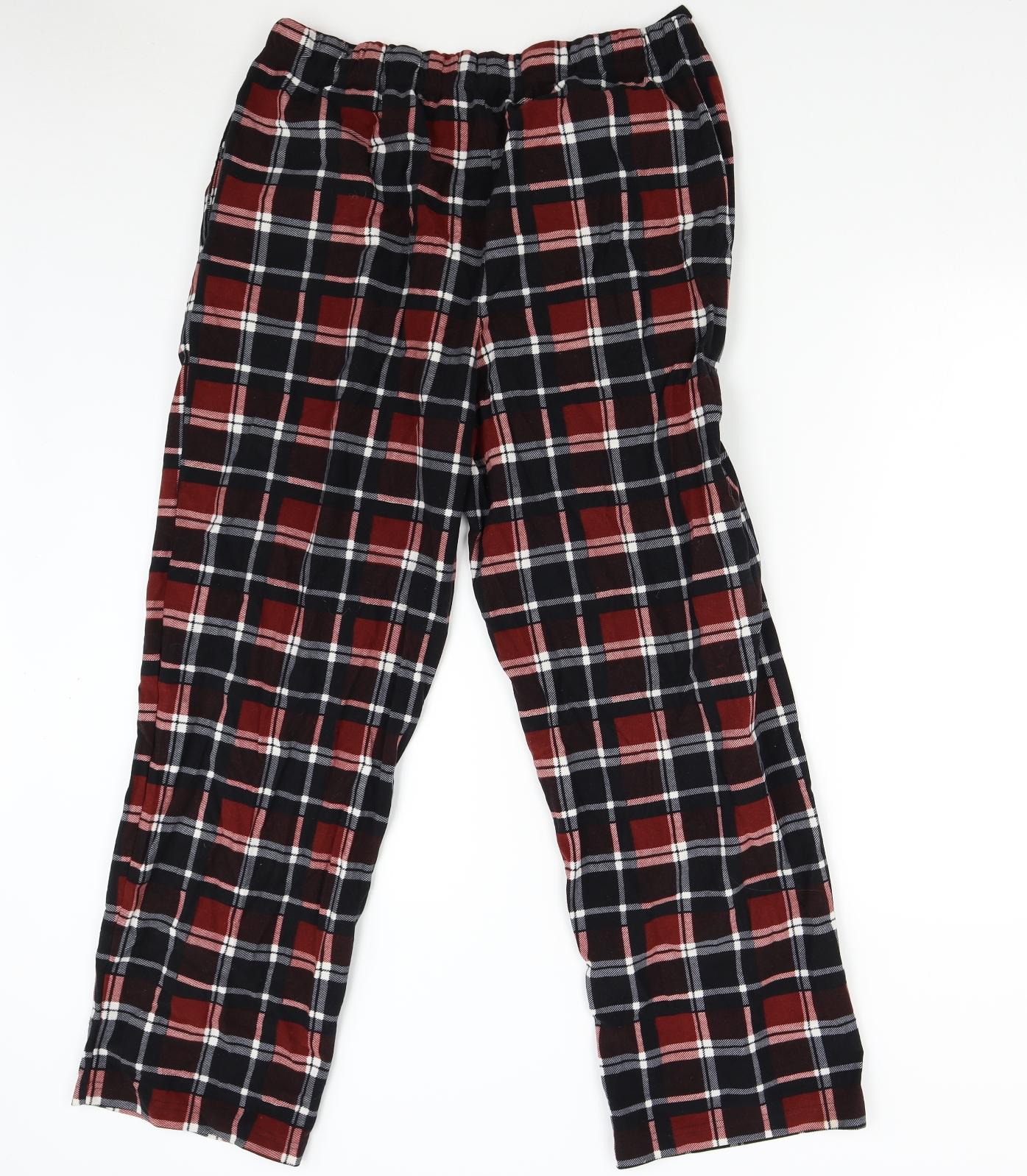 Primark Mens Red Check Flannel  Pyjama Pants Size 2XL