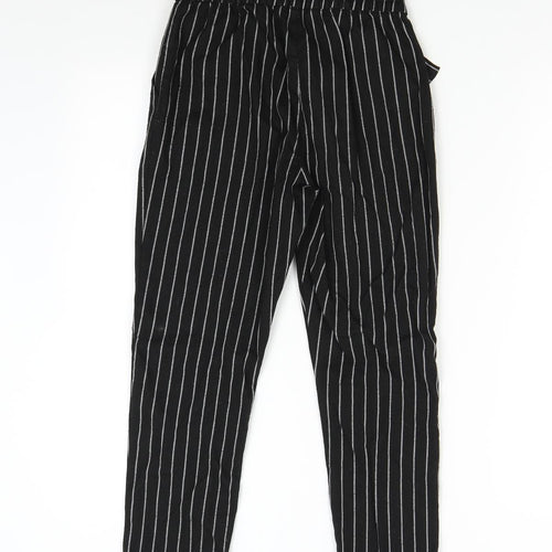 H&M Girls Black Striped  Dress Pants Trousers Size 10-11 Years