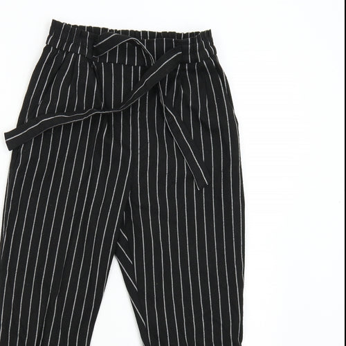 H&M Girls Black Striped  Dress Pants Trousers Size 10-11 Years