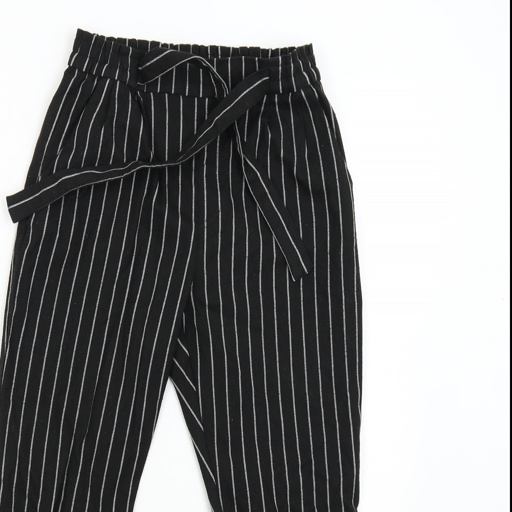 H&M Girls Black Striped  Dress Pants Trousers Size 10-11 Years