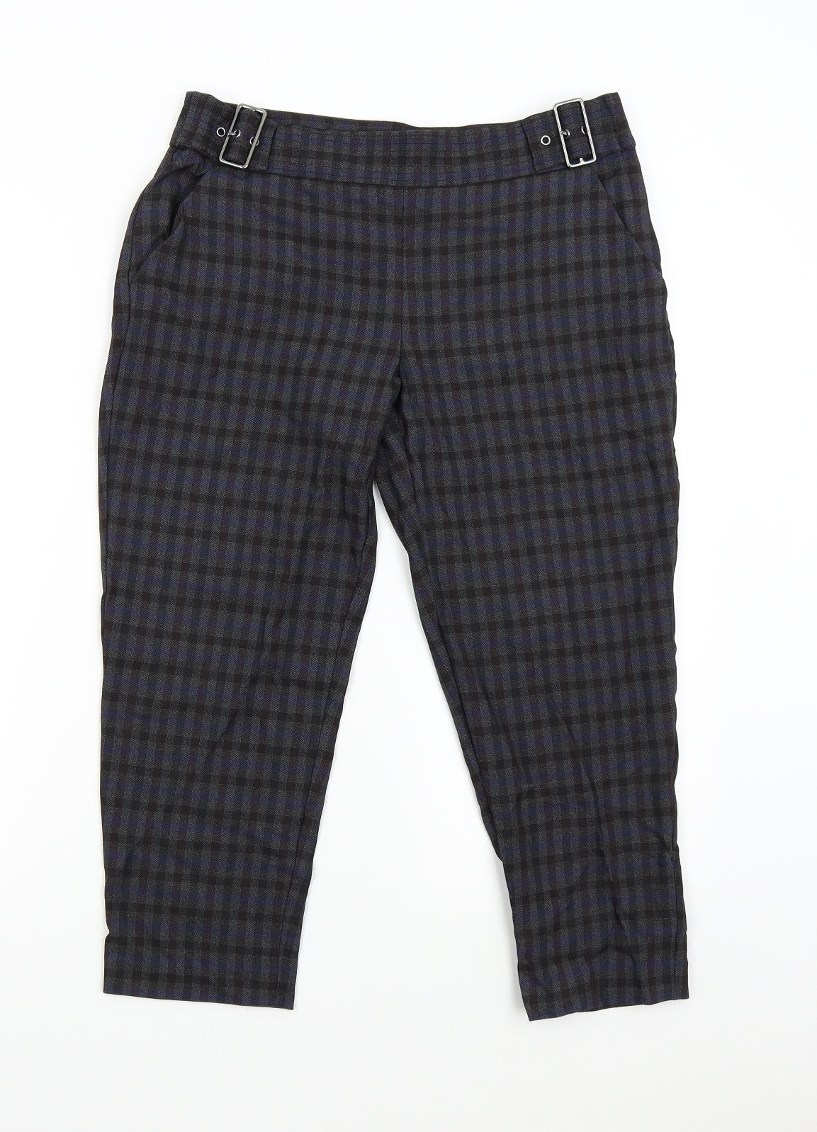Dorothy Perkins Womens Multicoloured Check  Capri Trousers Size 10 L22 in