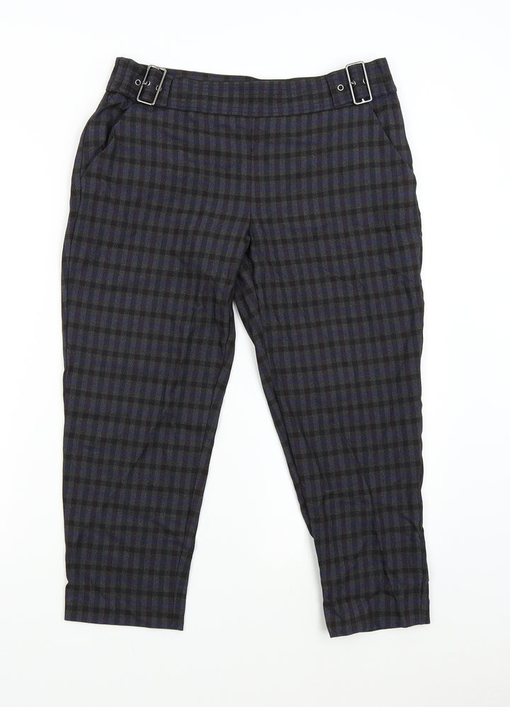 Dorothy Perkins Womens Multicoloured Check  Capri Trousers Size 10 L22 in