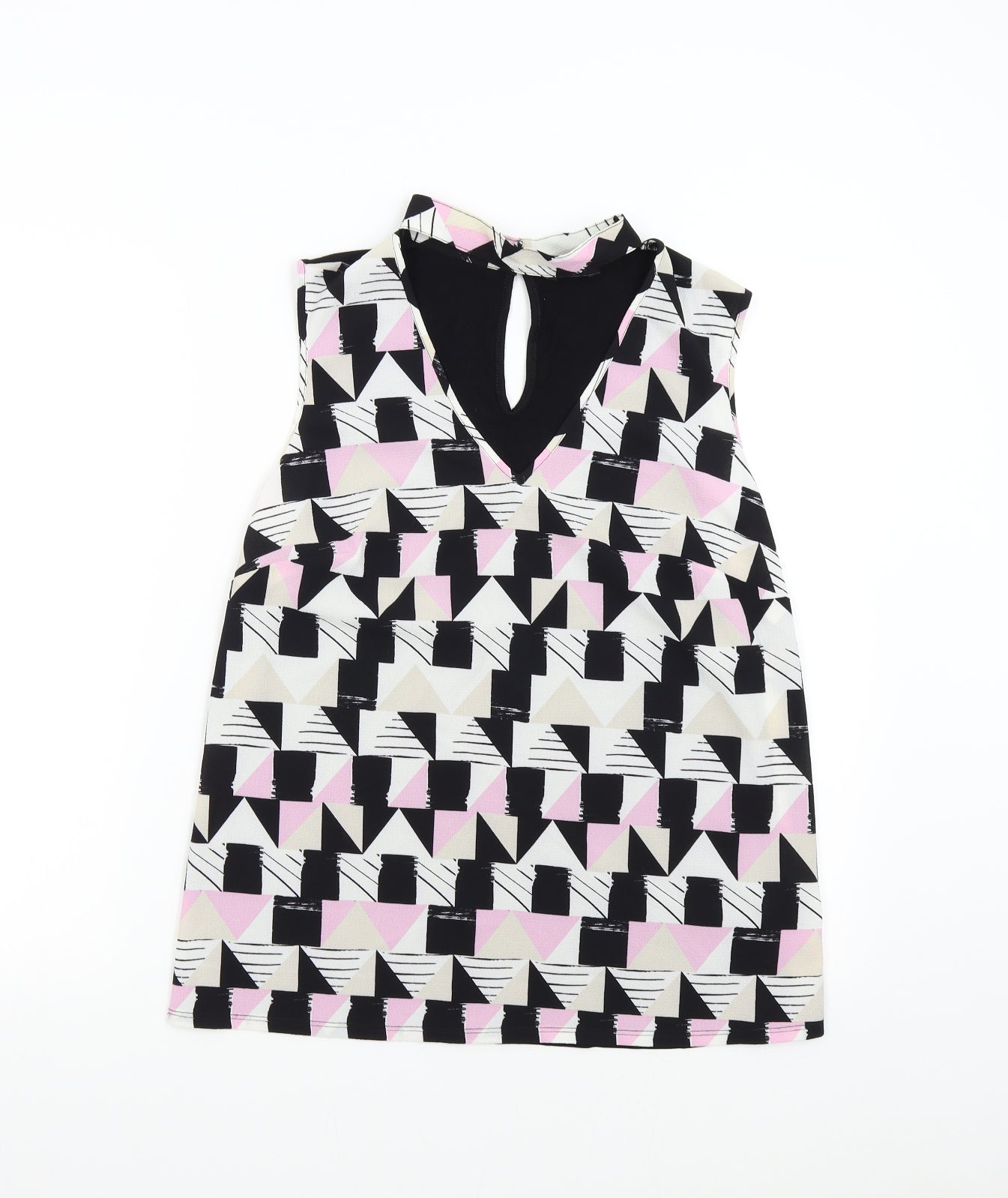 Matalan Womens Multicoloured Geometric  Basic Blouse Size 12