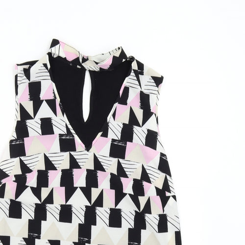 Matalan Womens Multicoloured Geometric  Basic Blouse Size 12