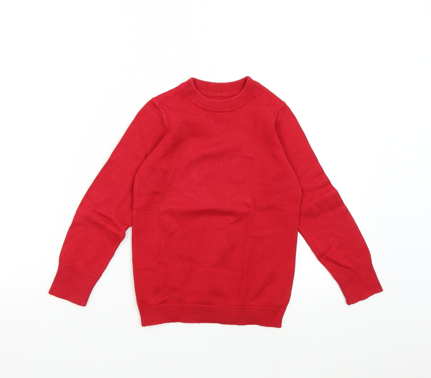 Mothercare Boys Red  Knit Pullover Jumper Size 7 Years