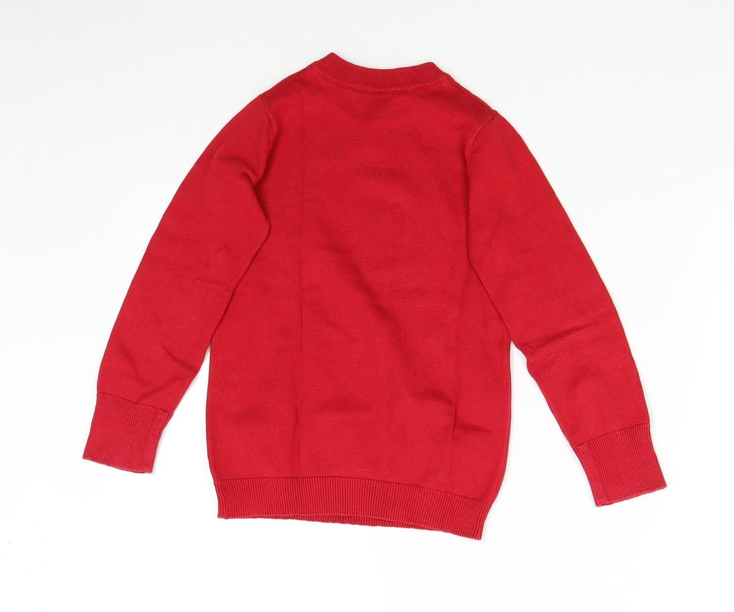 Mothercare Boys Red  Knit Pullover Jumper Size 7 Years