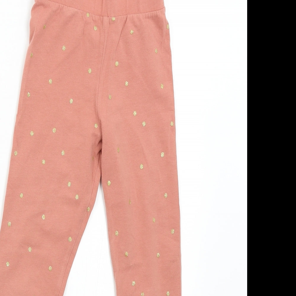 H&M Girls Pink Polka Dot  Jogger Trousers Size 6-7 Years