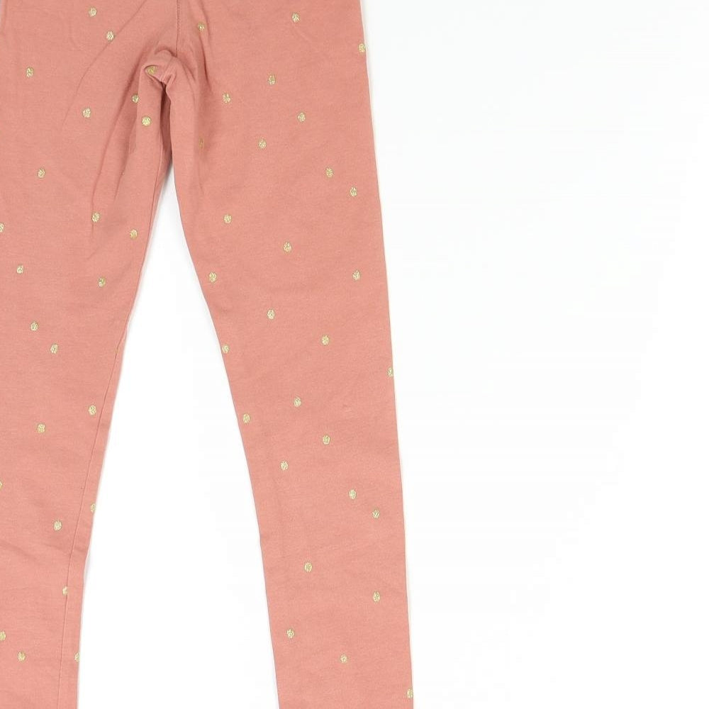 H&M Girls Pink Polka Dot  Jogger Trousers Size 6-7 Years