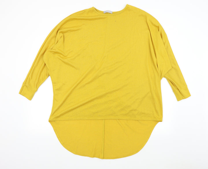 LV Clothing Womens Yellow Knit Pullover Jumper Size L