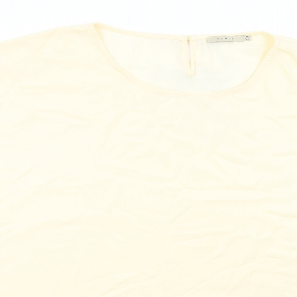 Anany Womens Beige   Basic Blouse Size M