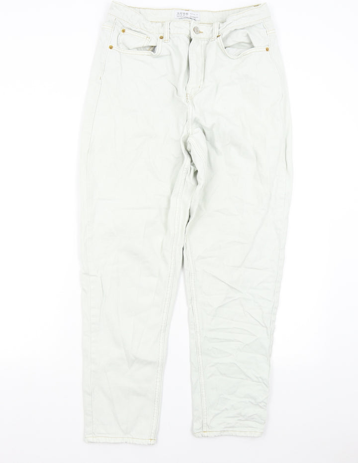 Primark Womens Grey Denim Tapered Jeans Size 14 L27 in