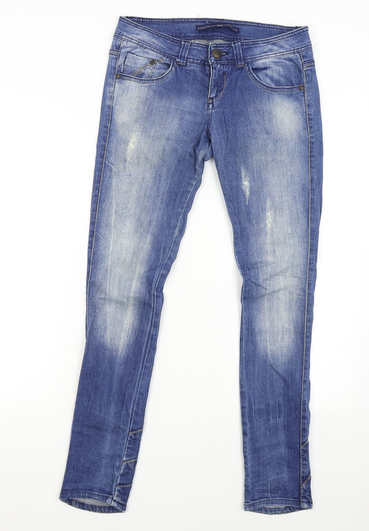 Bershka Womens Blue Denim Skinny Jeans Size 38 L31 in