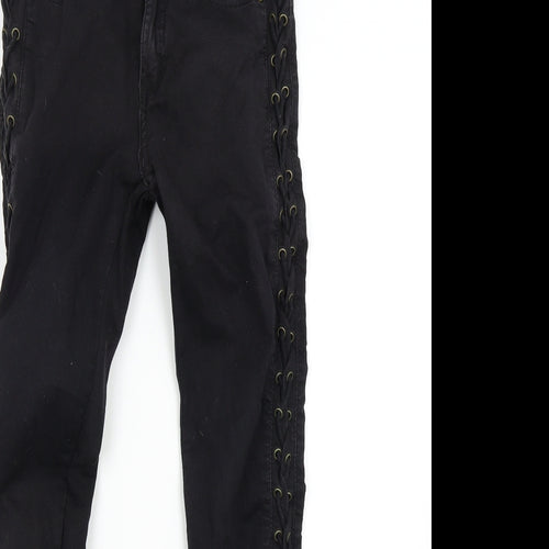 Denim Club Womens Black  Denim Skinny Jeans Size 8 L27 in