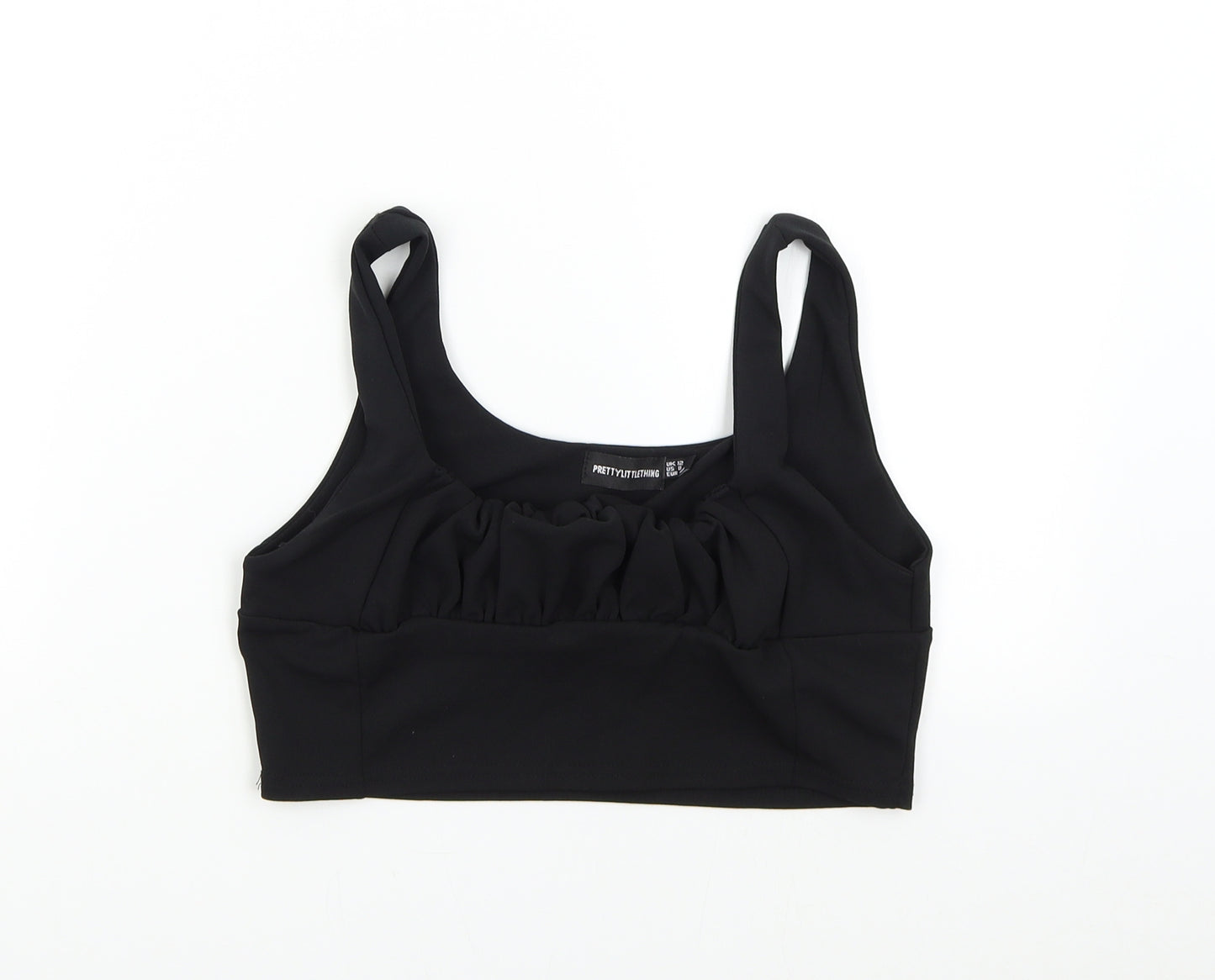 Pretty Little Thing Womens Black   Cropped Tank Size 12