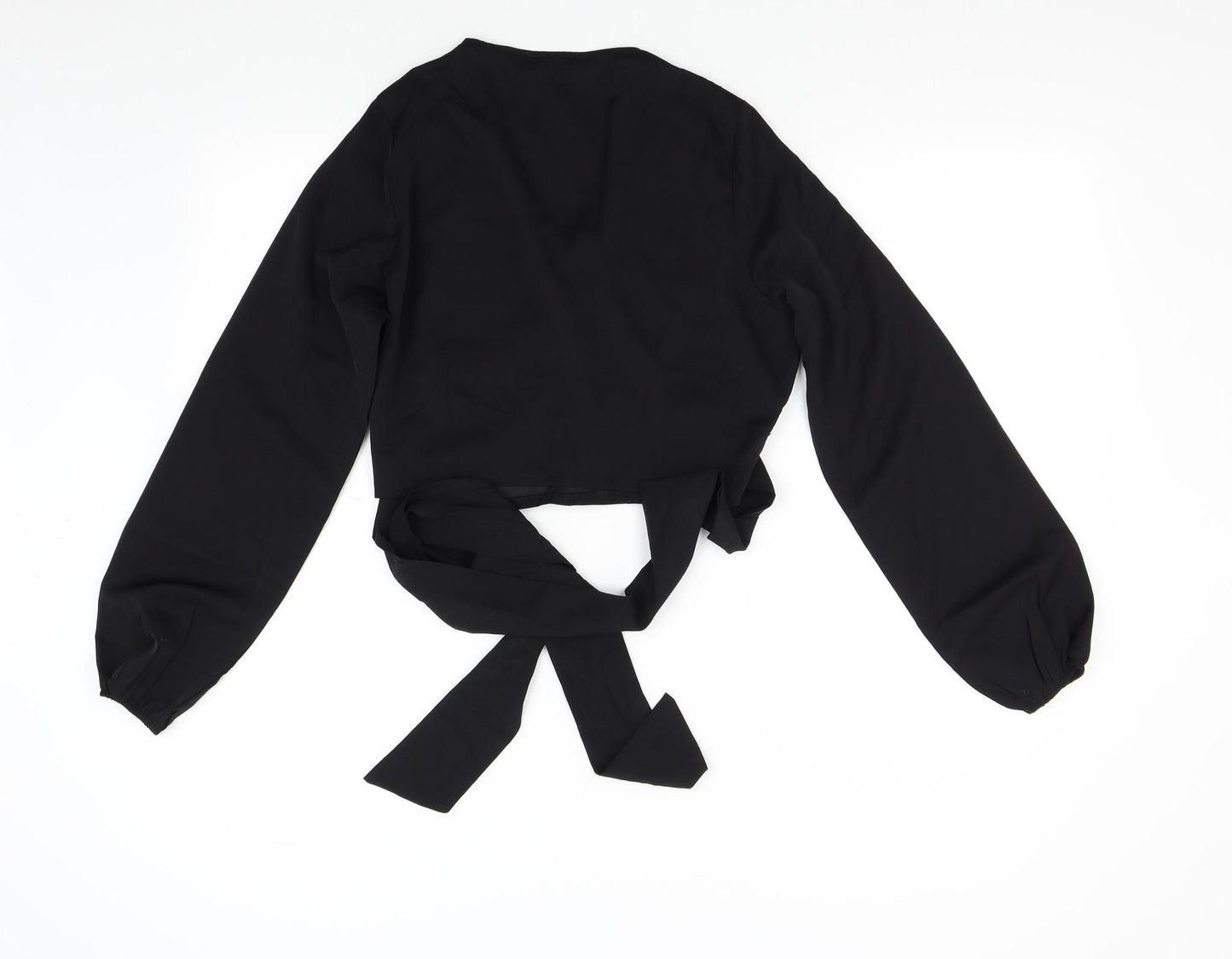 In the Style Womens Black   Wrap Blouse Size 14
